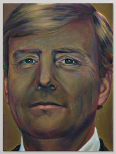28. Voorstel voor portret van Willem-Alexander (naar een foto van Rineke Dijkstra), 2013, 60x45cm. (Opdracht van het Mondriaan Fonds). Collectie Ministerie van BUZA